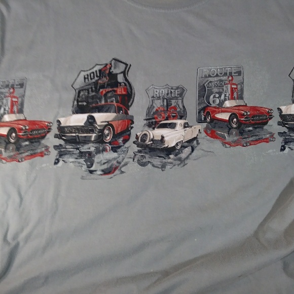 Route 66 Grey T Shirt Mens Large Americana - Picture 2 of 7